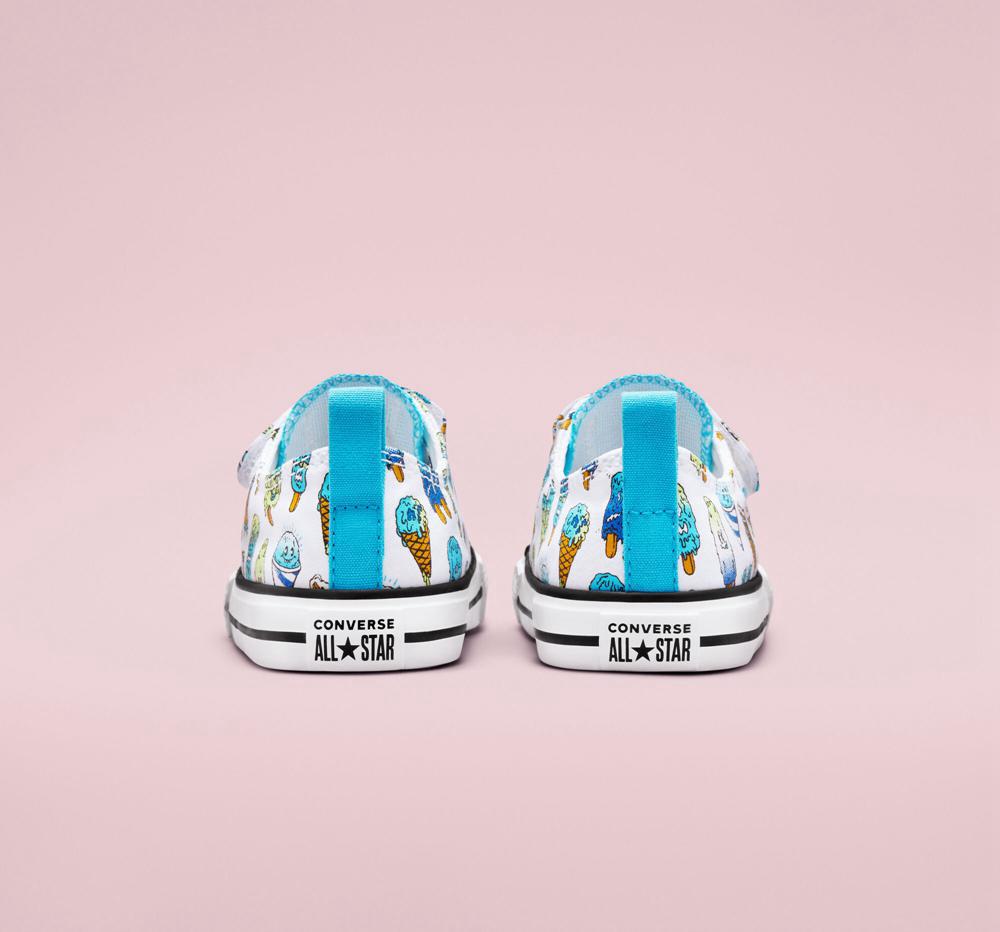 Dívčí Nízké Converse Chuck Taylor All Star Easy On Frozen Treats Toddler Bílé Blankyt | 035497BFT