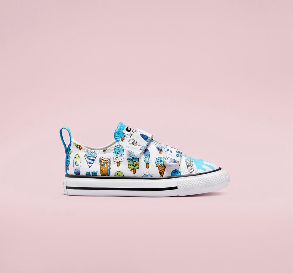 Dívčí Nízké Converse Chuck Taylor All Star Easy On Frozen Treats Toddler Bílé Blankyt | 035497BFT