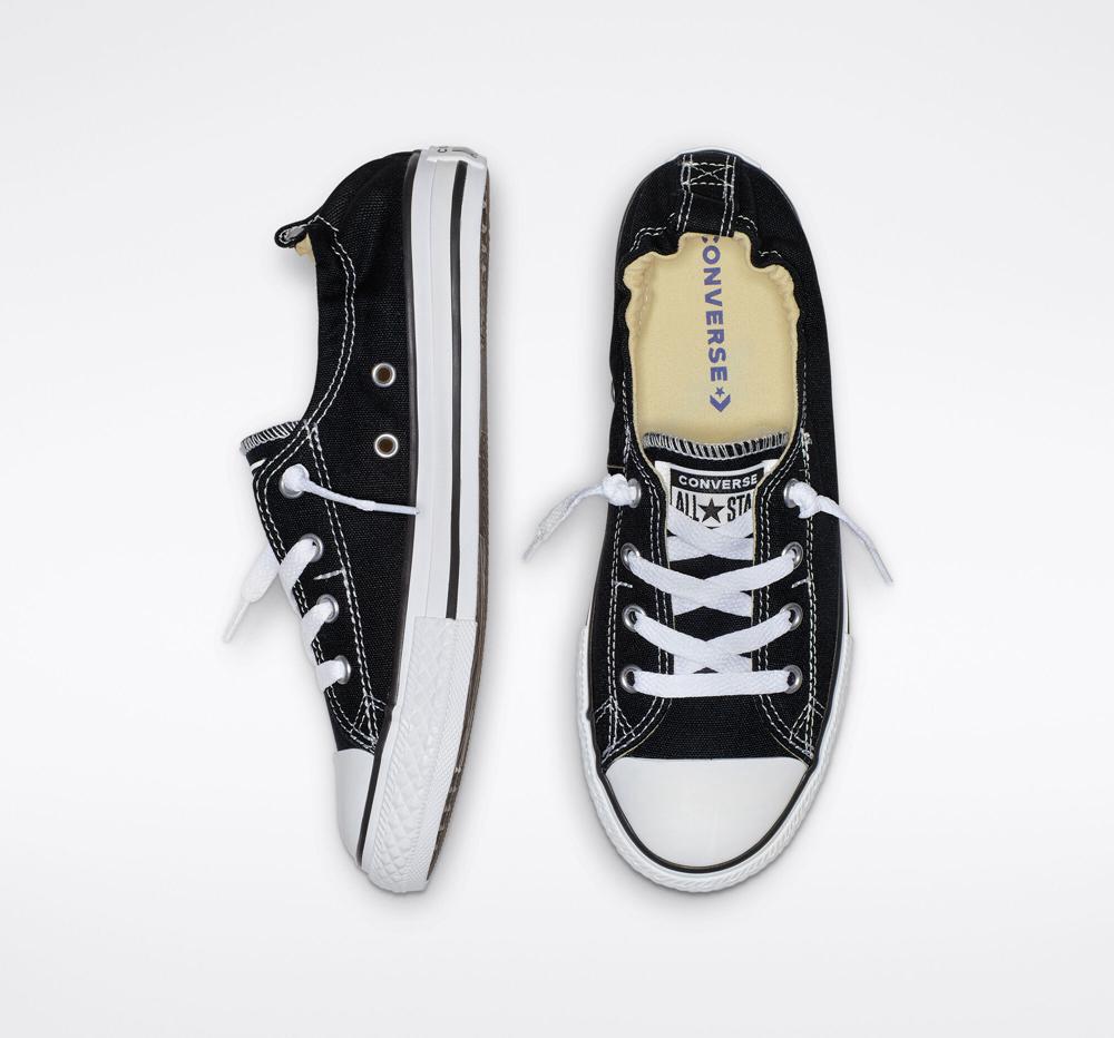 Dívčí Nízké Converse Chuck Taylor All Star Shoreline Slip Big Kids Černé | 312456NGW