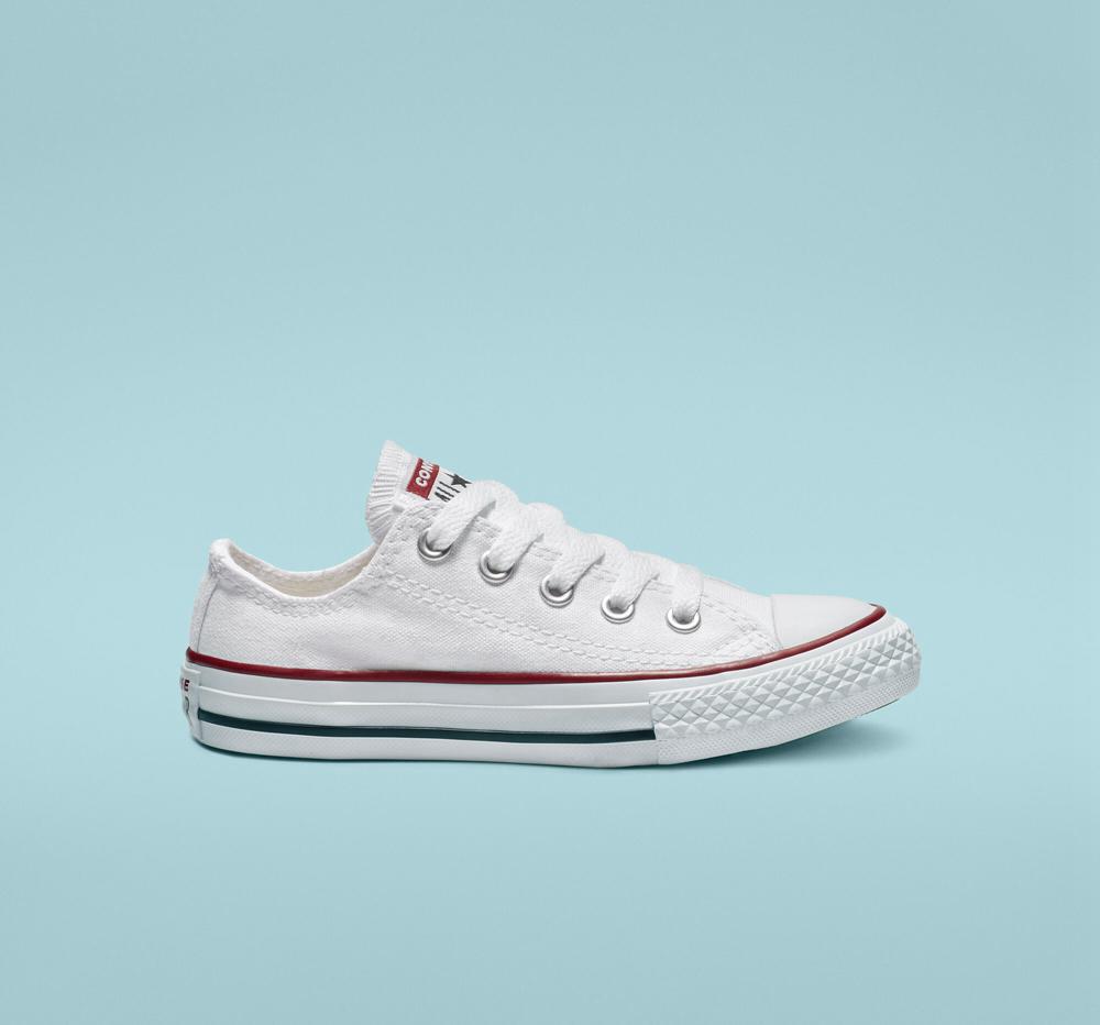 Dívčí Nízké Converse Chuck Taylor All Star Classic Little Kids Bílé | 419380FQB