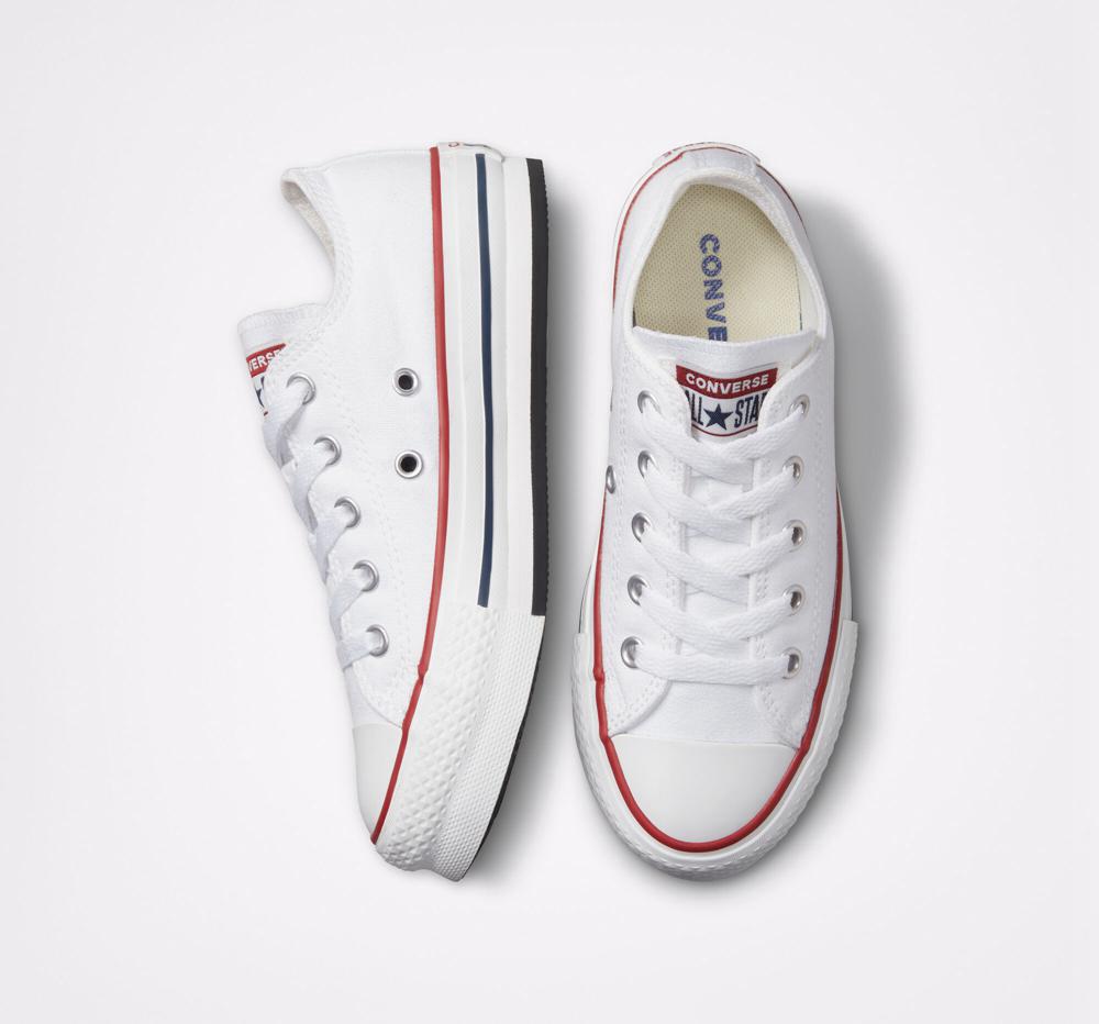 Dívčí Nízké Converse Chuck Taylor All Star Lift Platformy Little Kids Bílé Tmavě Blankyt | 432106WBK