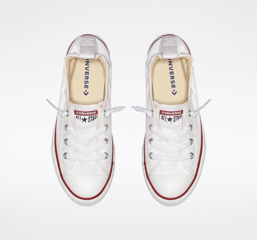 Dívčí Nízké Converse Chuck Taylor All Star Shoreline Slip Big Kids Bílé | 541908BFX