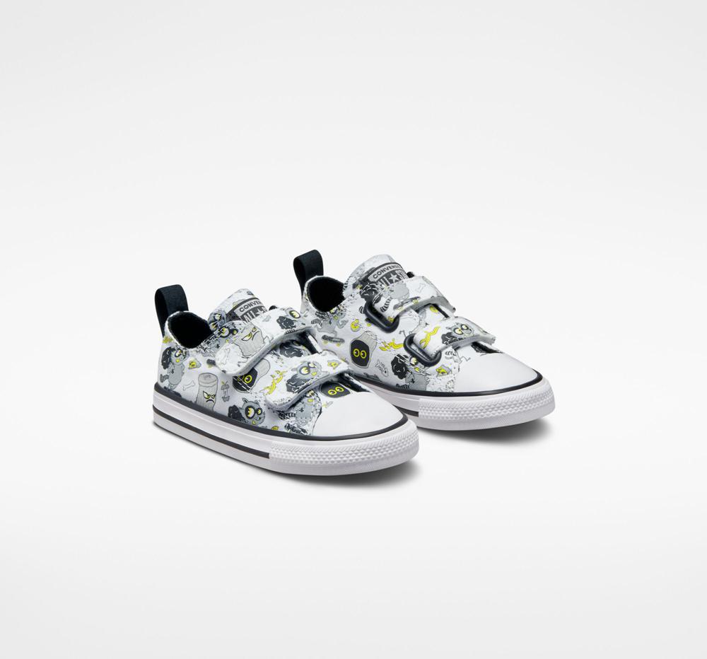 Dívčí Nízké Converse Chuck Taylor All Star Easy On Raccoons Toddler Bílé Černé Šedé | 632780CPY