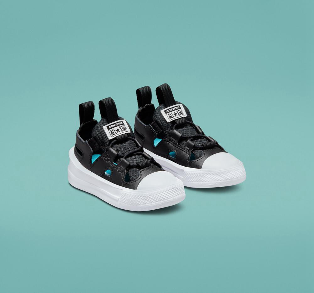 Dívčí Nízké Converse Chuck Taylor All Star Ultra Sandal Toddler Černé Černé Bílé | 637859FTH