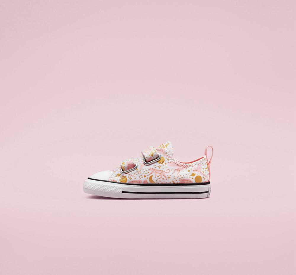 Dívčí Nízké Converse Chuck Taylor All Star Easy On Constellations Toddler Bílé Růžové Zlaté | 783491XUQ