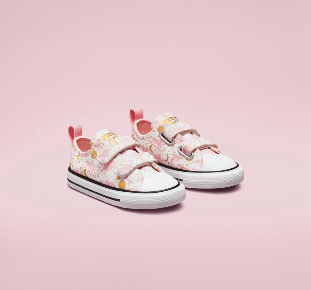 Dívčí Nízké Converse Chuck Taylor All Star Easy On Constellations Toddler Bílé Růžové Zlaté | 783491XUQ