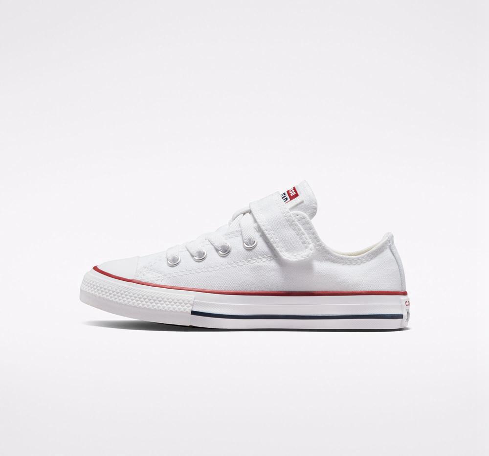 Dívčí Nízké Converse Chuck Taylor All Star Easy On Little Kids Bílé Bílé | 854137KAJ