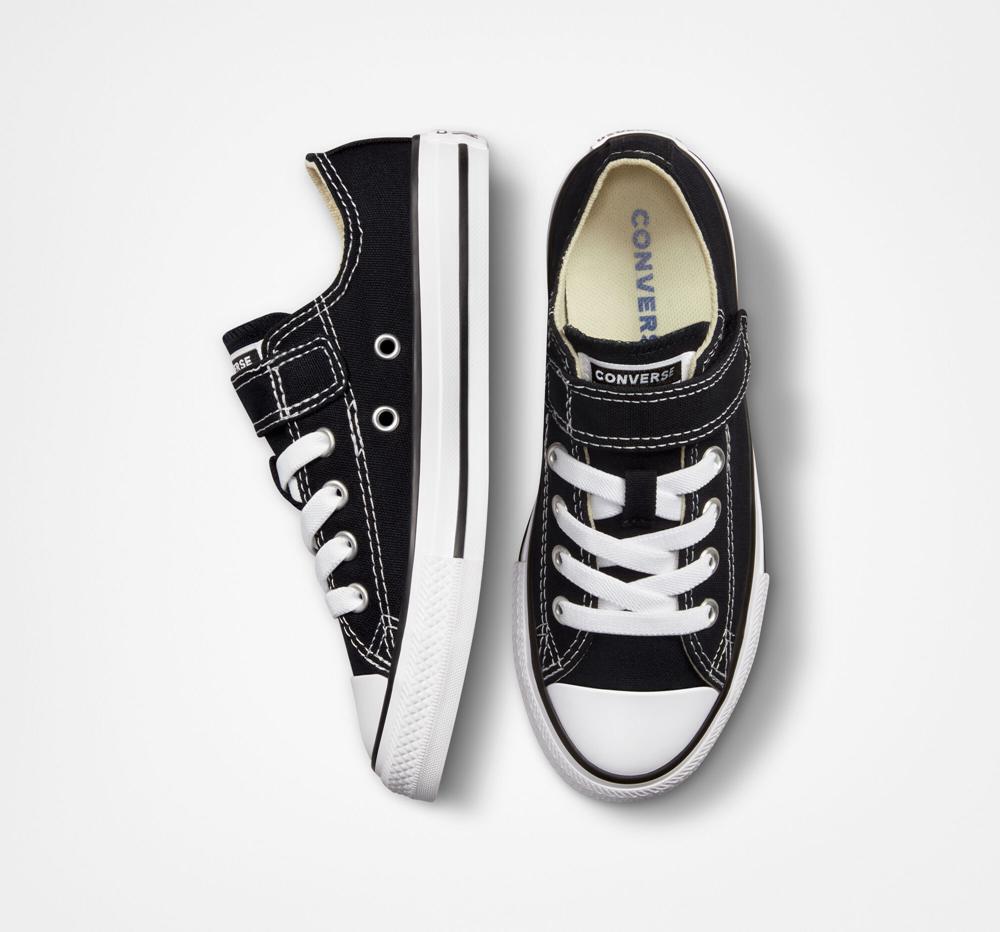 Dívčí Nízké Converse Chuck Taylor All Star Easy On Little Kids Černé Bílé | 950417KPR