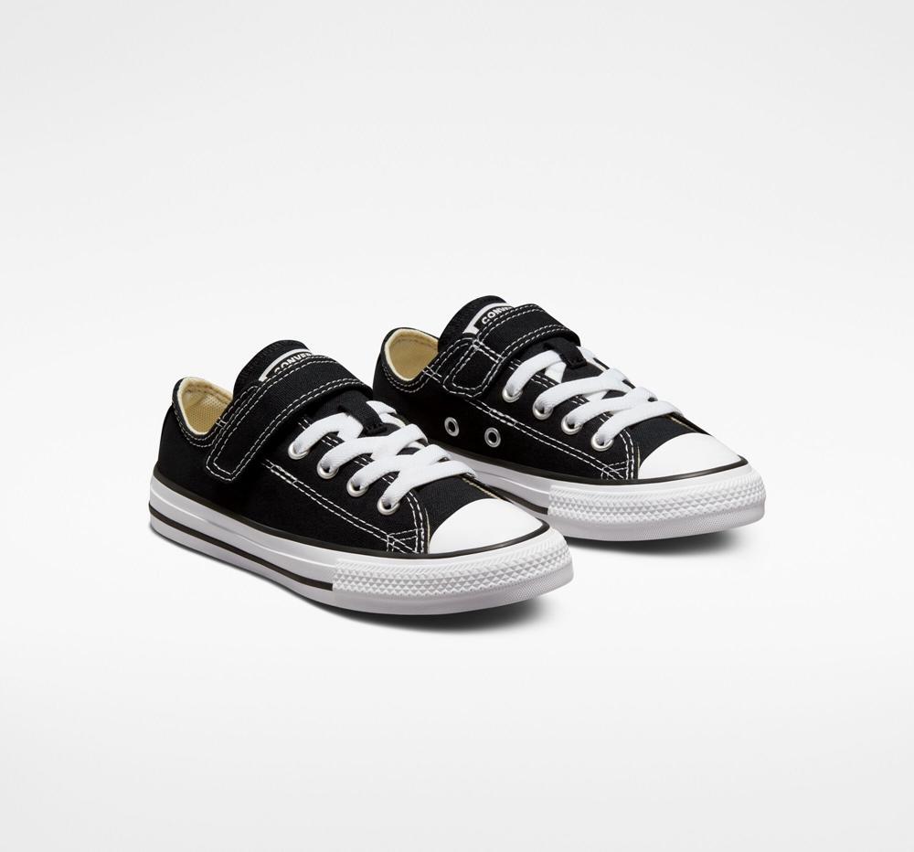 Dívčí Nízké Converse Chuck Taylor All Star Easy On Little Kids Černé Bílé | 950417KPR