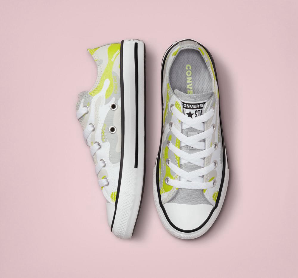 Dívčí Nízké Converse Hybridní Camo Chuck Taylor All Star Little Kids Bílé | 948527JRG