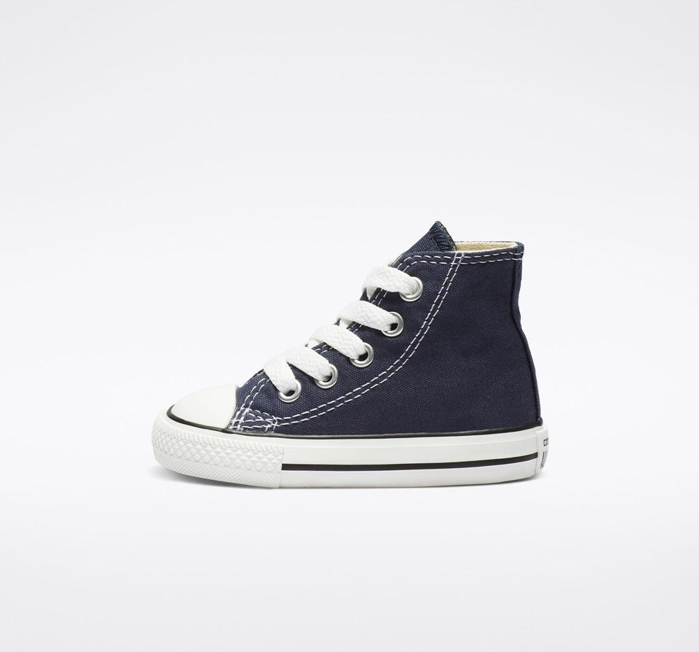 Dívčí Vysoké Converse Chuck Taylor All Star Classic Toddler Tmavě Blankyt | 146903JQV