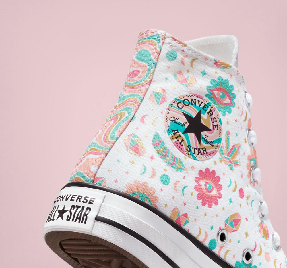 Dívčí Vysoké Converse Chuck Taylor All Star Mystic Gems Big Kids Bílé Růžové Koralove | 159062MWX