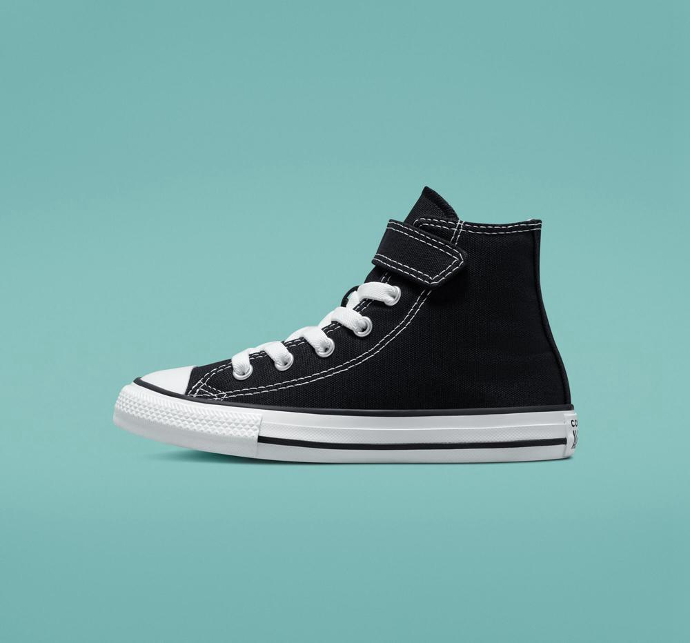 Dívčí Vysoké Converse Chuck Taylor All Star Easy On Little Kids Černé Bílé | 270195PAJ