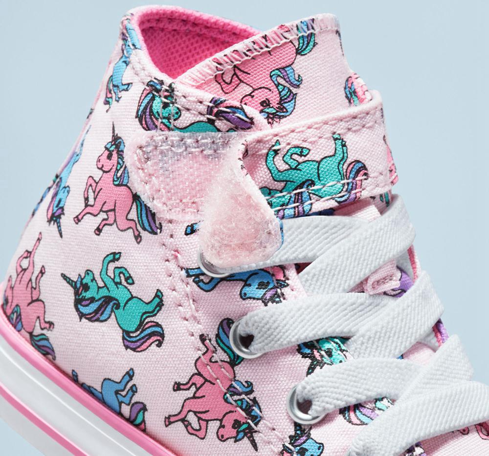 Dívčí Vysoké Converse Chuck Taylor All Star Easy On Unicorns Toddler Růžové Růžové Blankyt | 487562HTF