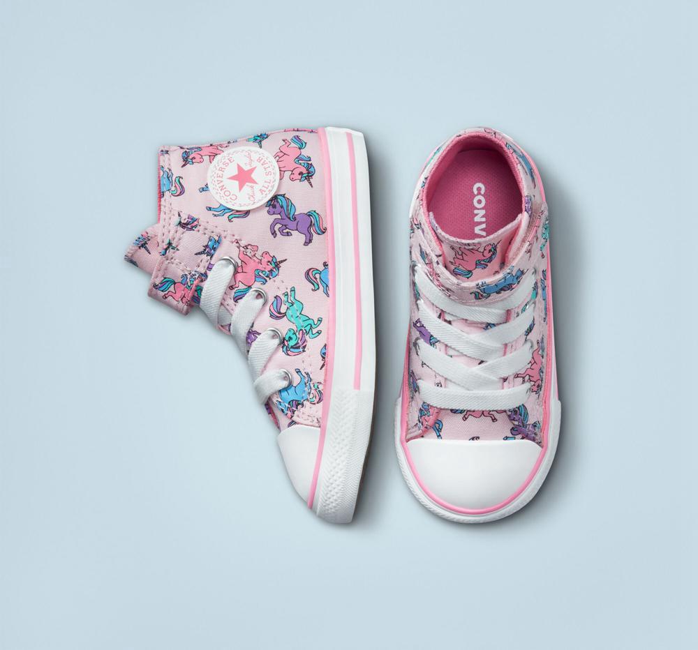 Dívčí Vysoké Converse Chuck Taylor All Star Easy On Unicorns Toddler Růžové Růžové Blankyt | 487562HTF