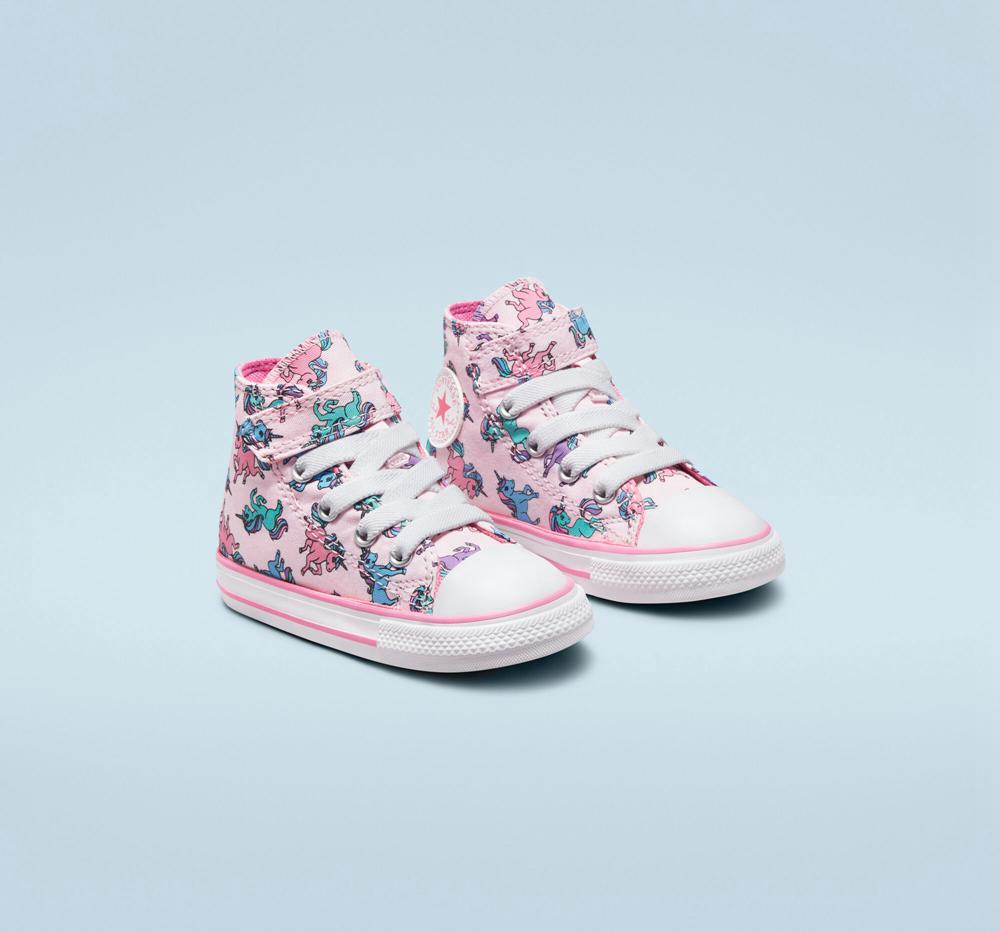 Dívčí Vysoké Converse Chuck Taylor All Star Easy On Unicorns Toddler Růžové Růžové Blankyt | 487562HTF