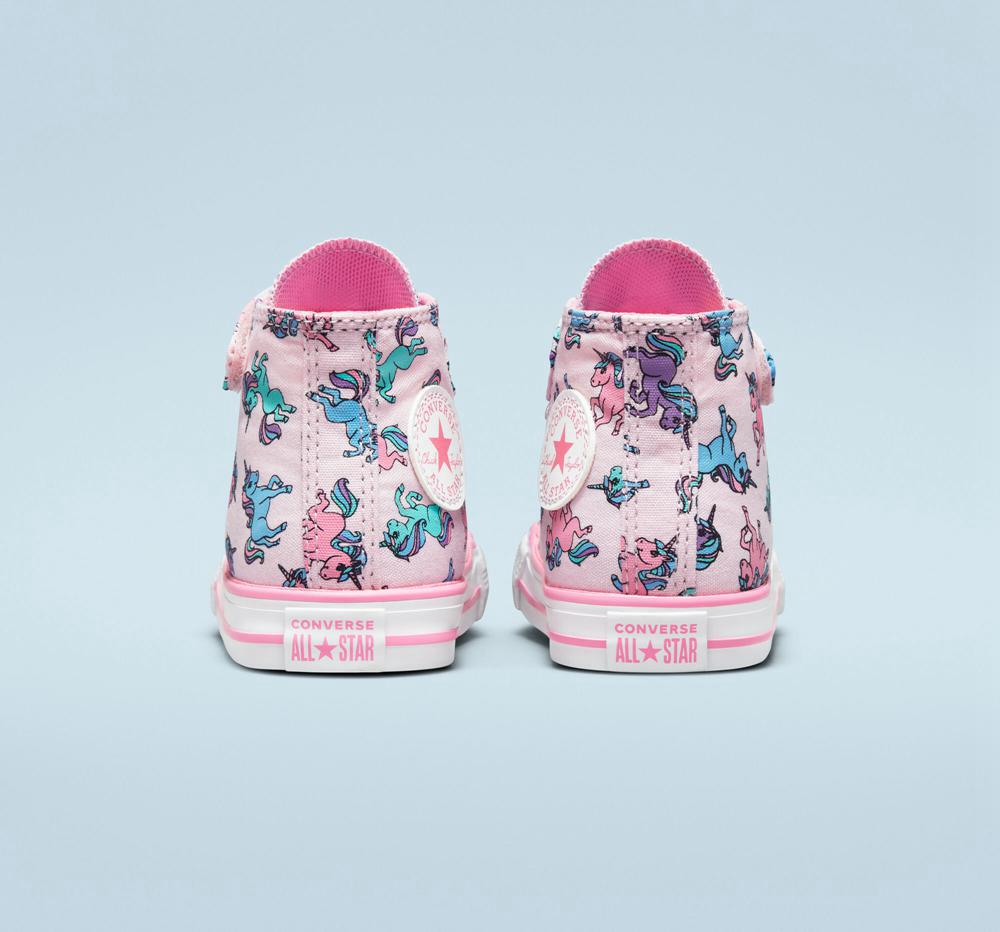 Dívčí Vysoké Converse Chuck Taylor All Star Easy On Unicorns Toddler Růžové Růžové Blankyt | 487562HTF