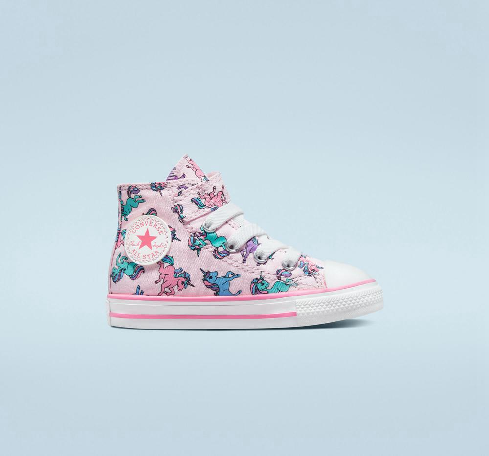 Dívčí Vysoké Converse Chuck Taylor All Star Easy On Unicorns Toddler Růžové Růžové Blankyt | 487562HTF