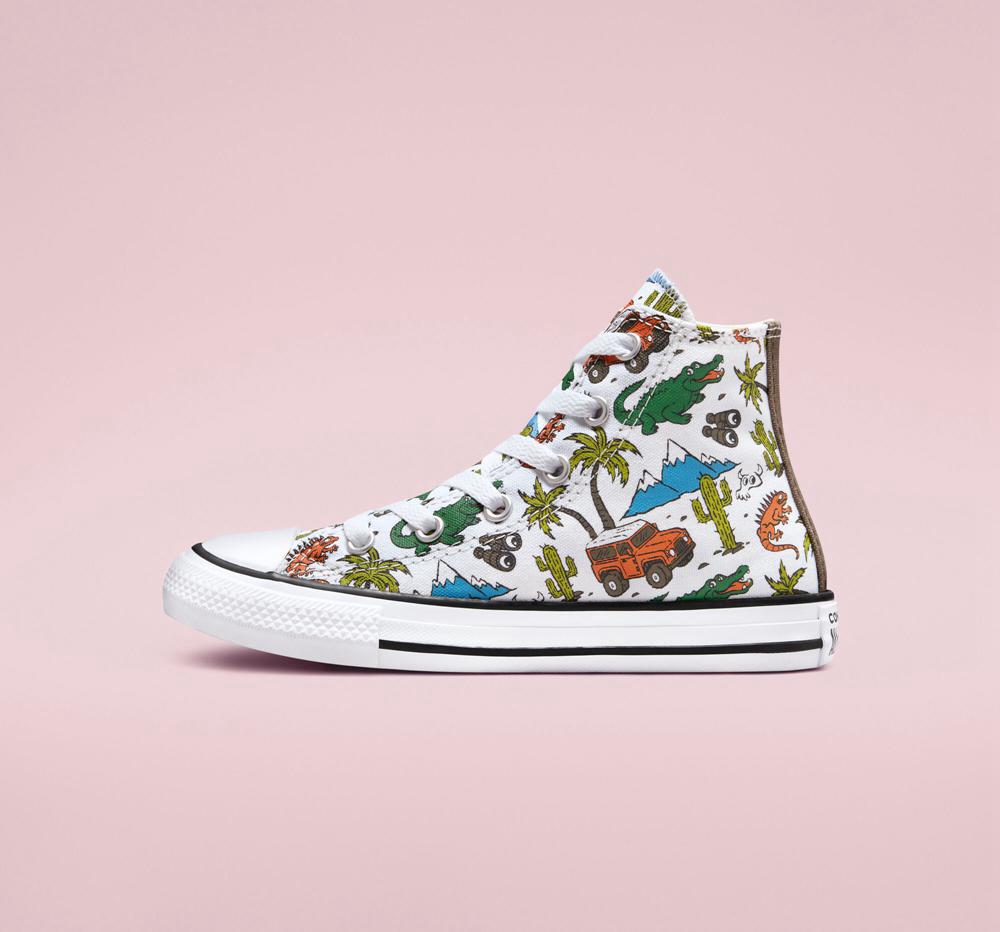 Dívčí Vysoké Converse Chuck Taylor All Star Desert Explorer Little Kids Bílé Zelene | 498250URC