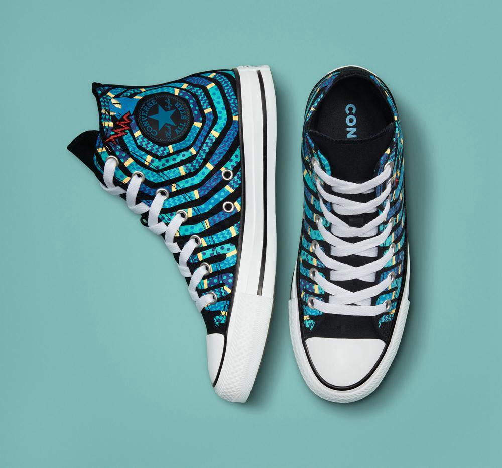 Dívčí Vysoké Converse Chuck Taylor All Star Snake Big Kids Černé Fialové | 597301INX