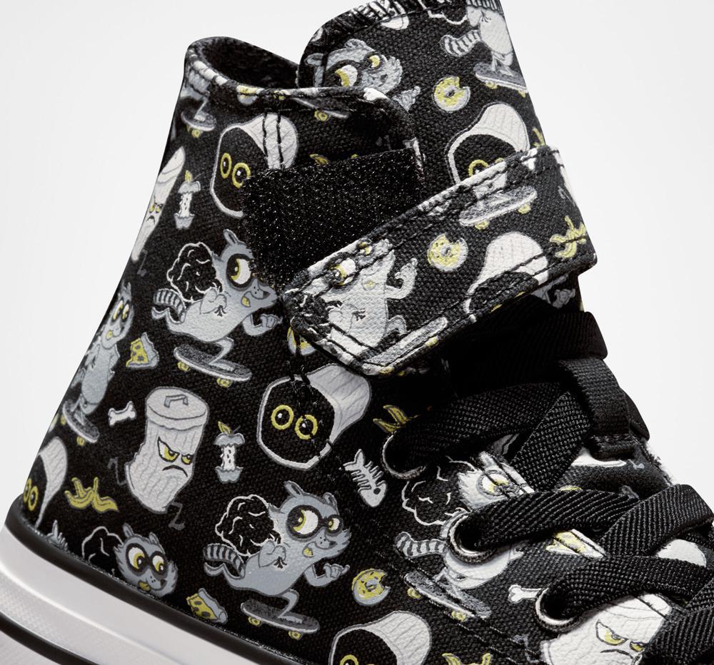 Dívčí Vysoké Converse Chuck Taylor All Star Easy On Raccoons Little Kids Černé Šedé | 901567LIK