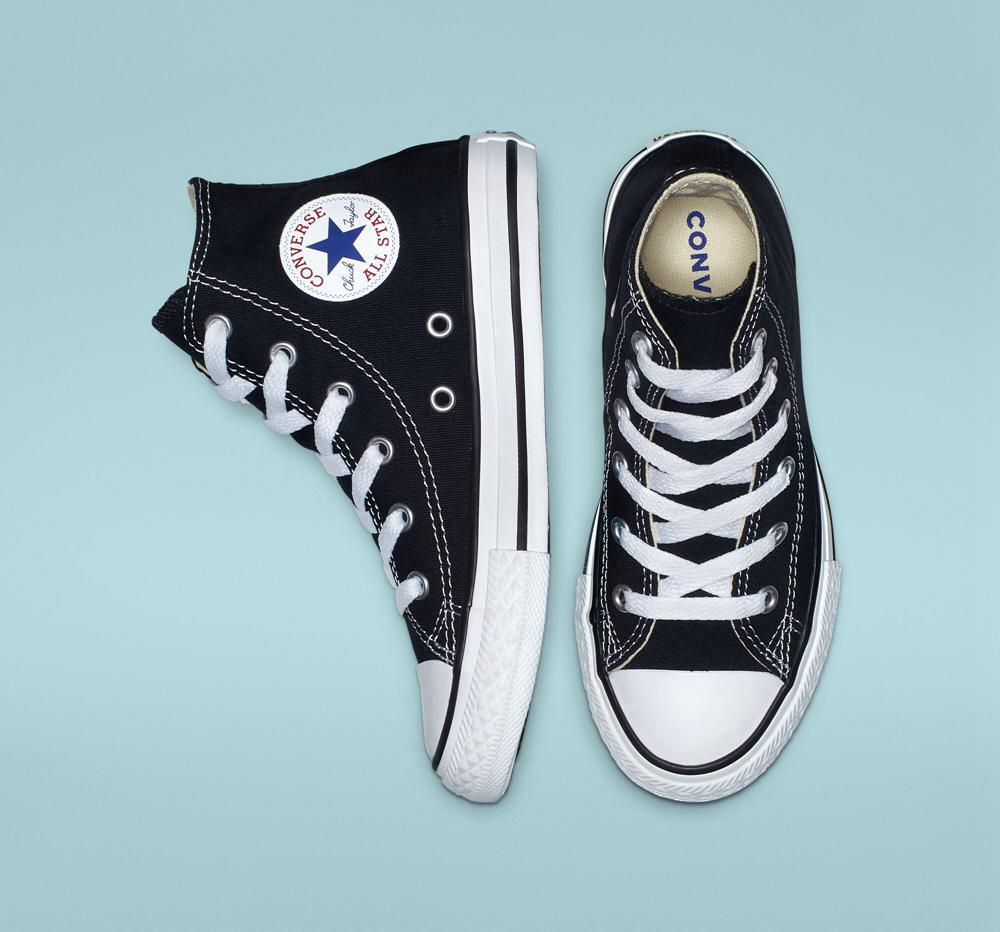 Dívčí Vysoké Converse Chuck Taylor All Star Classic Little Kids Černé | 972413TSQ