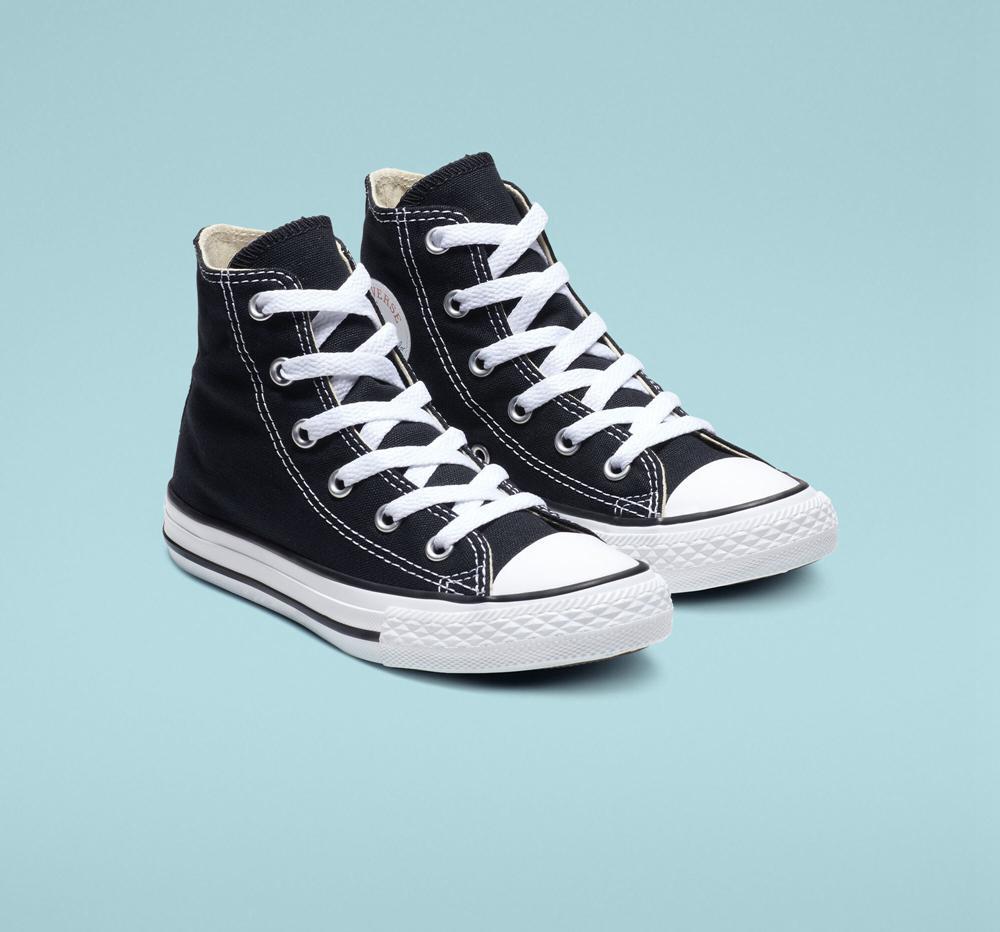 Dívčí Vysoké Converse Chuck Taylor All Star Classic Little Kids Černé | 972413TSQ