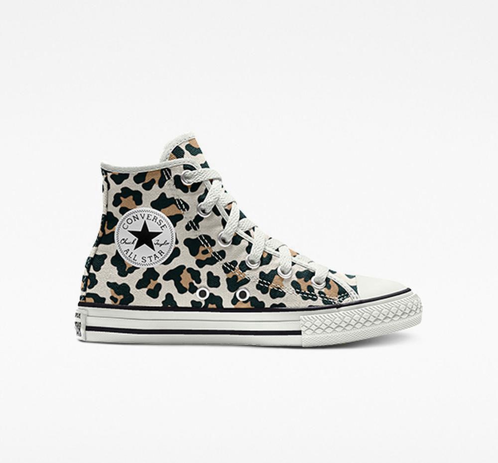 Dívčí Vysoké Converse Custom Chuck Taylor All Star By You Little Kids Leopard | 470193RHX