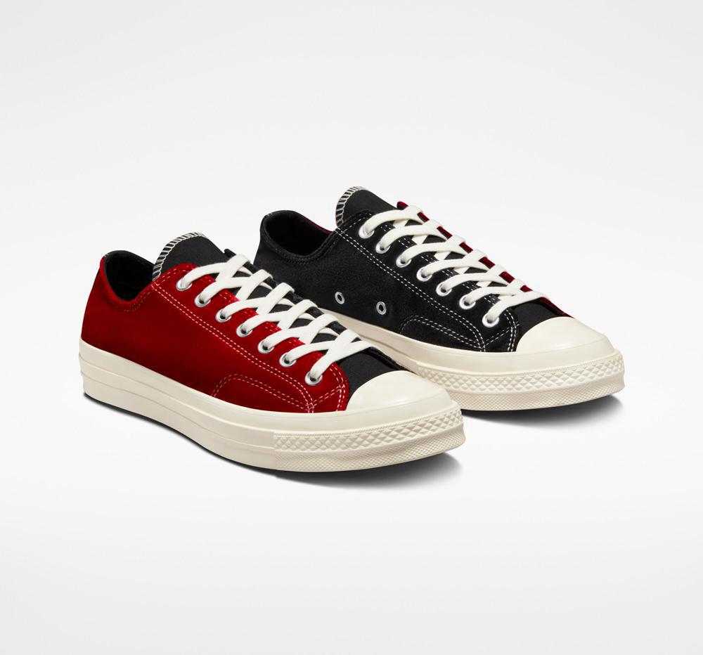 Pánské Nízké Converse Chuck 70 Beyond Retro Velvet Unisex Černé Červené | 438659LBN