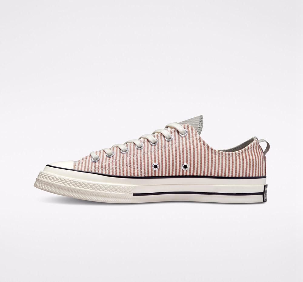 Pánské Nízké Converse Chuck 70 Crafted Stripe Unisex Hnědé | 759641ZET