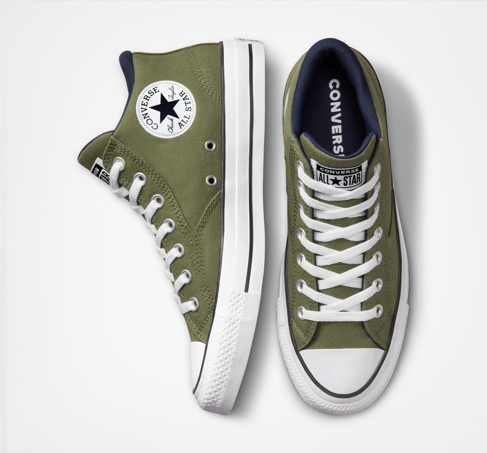 Pánské Nízké Converse Chuck Taylor All Star Malden Street Unisex Mid Zelene Bílé | 098731ZKR