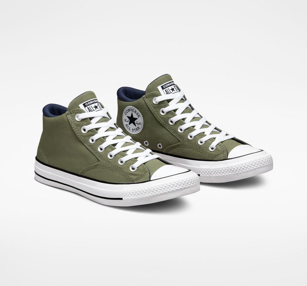 Pánské Nízké Converse Chuck Taylor All Star Malden Street Unisex Mid Zelene Bílé | 098731ZKR