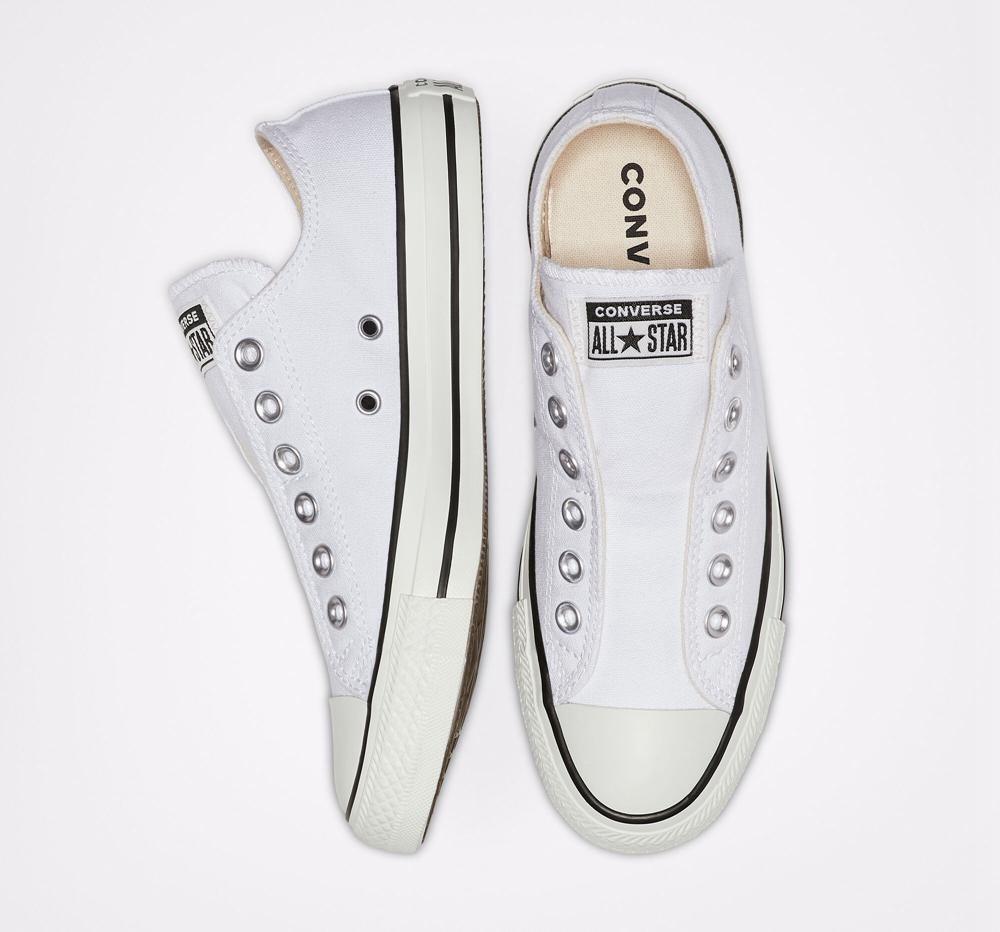 Pánské Nízké Converse Chuck Taylor All Star Slip Unisex Bílé Černé Bílé | 261345TDL