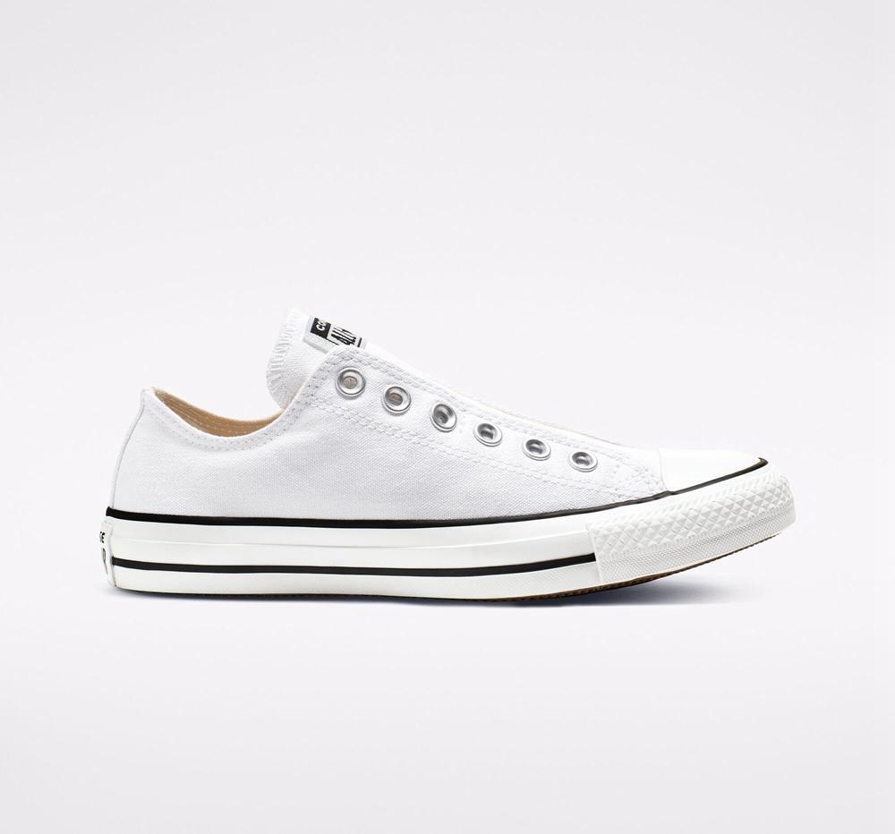 Pánské Nízké Converse Chuck Taylor All Star Slip Unisex Bílé Černé Bílé | 261345TDL