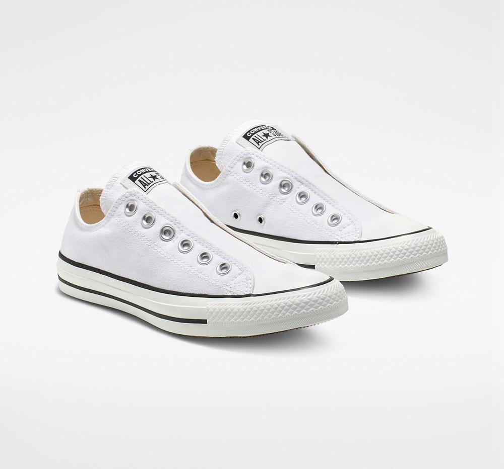 Pánské Nízké Converse Chuck Taylor All Star Slip Unisex Bílé Černé Bílé | 261345TDL