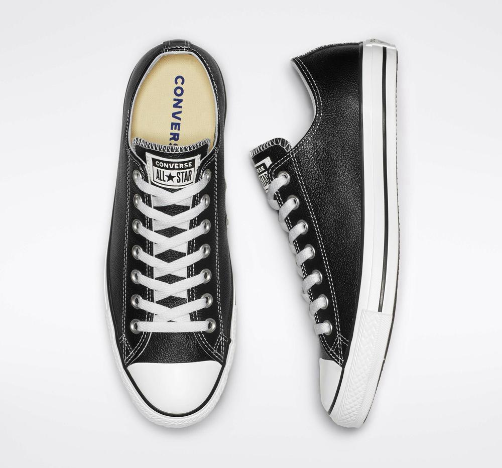 Pánské Nízké Converse Chuck Taylor All Star Læder Unisex Černé | 462798EQD