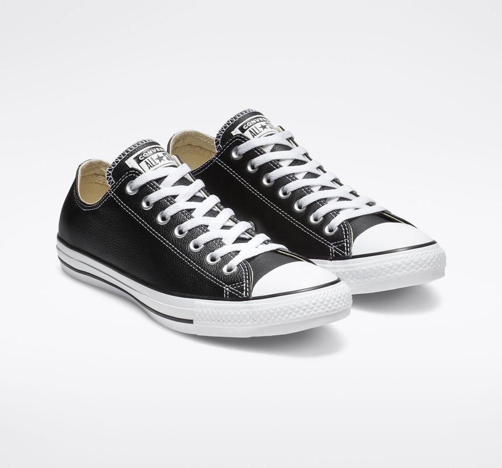 Pánské Nízké Converse Chuck Taylor All Star Læder Unisex Černé | 462798EQD