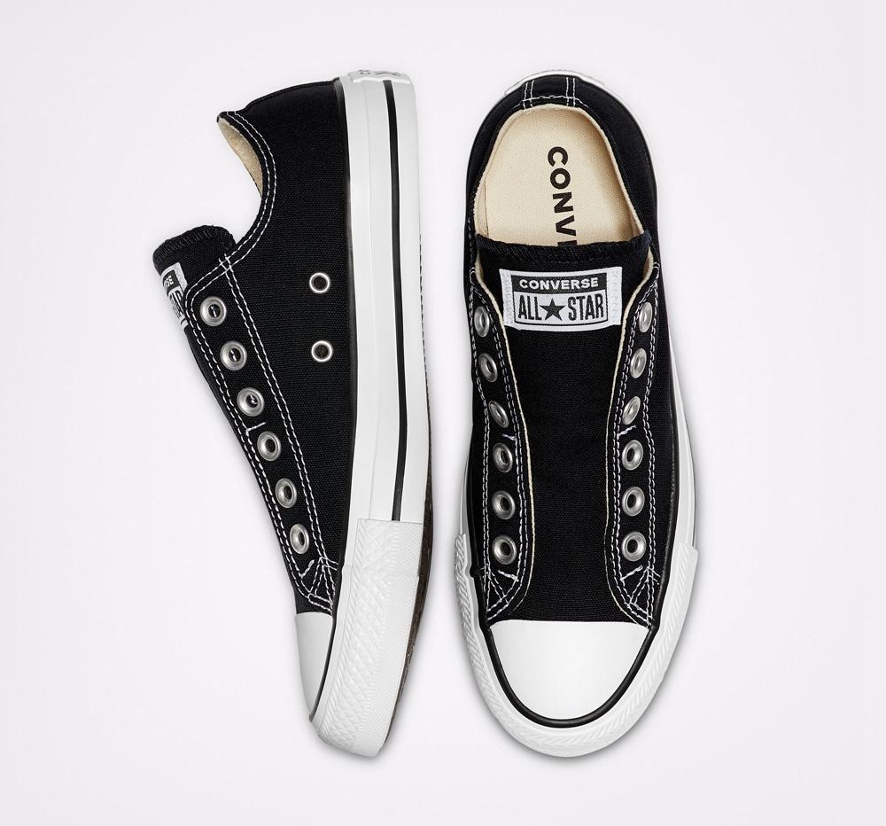 Pánské Nízké Converse Chuck Taylor All Star Slip Unisex Černé Bílé Černé | 594786RAF