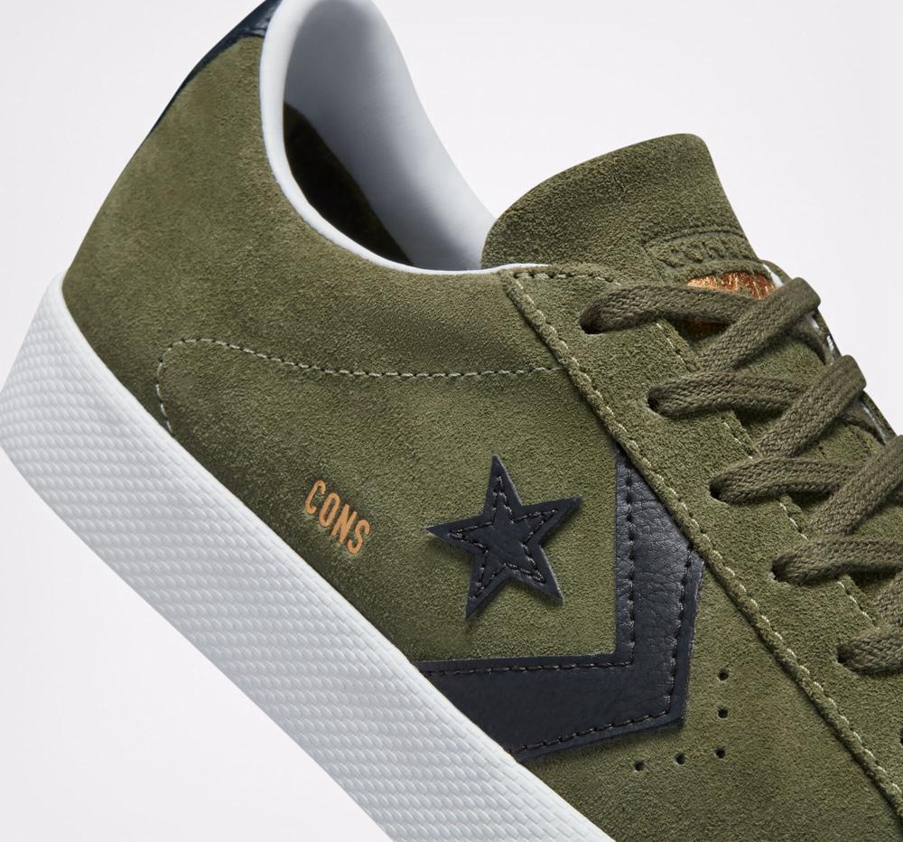 Pánské Nízké Converse Cons Pl Vulc Pro Skate Zelene Černé Bílé | 965213GEC