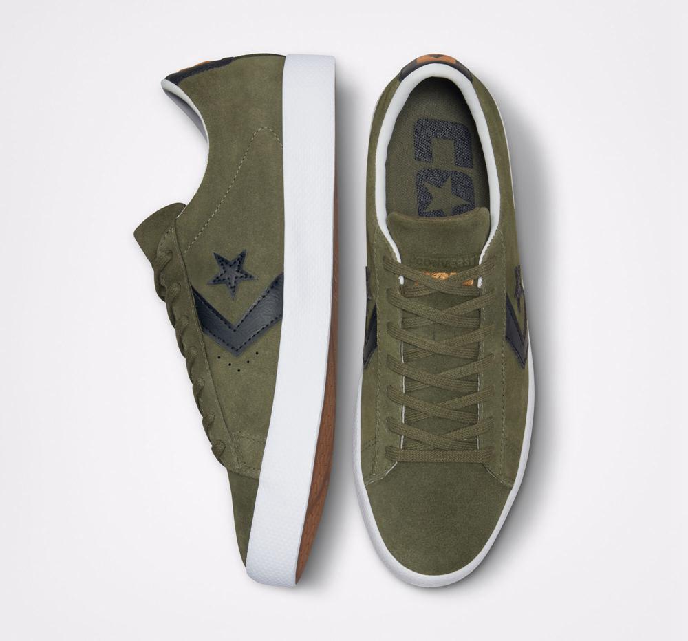 Pánské Nízké Converse Cons Pl Vulc Pro Skate Zelene Černé Bílé | 965213GEC