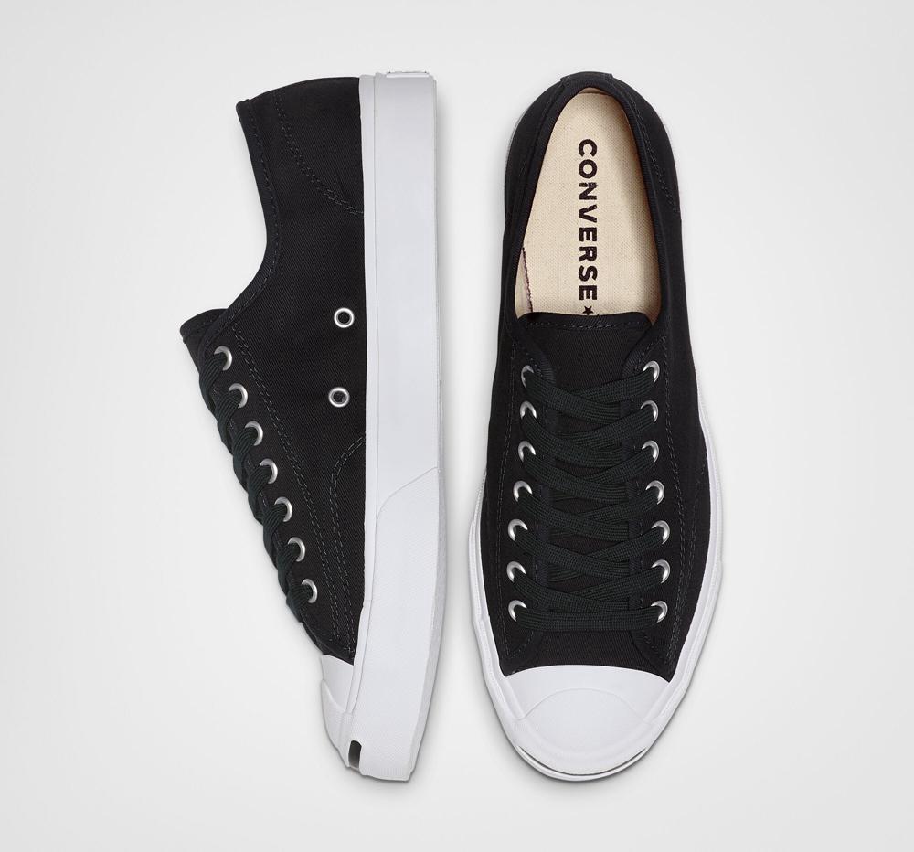 Pánské Nízké Converse Jack Purcell Platene Unisex Černé Bílé Černé | 672041QAL