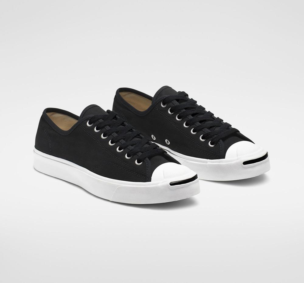 Pánské Nízké Converse Jack Purcell Platene Unisex Černé Bílé Černé | 672041QAL