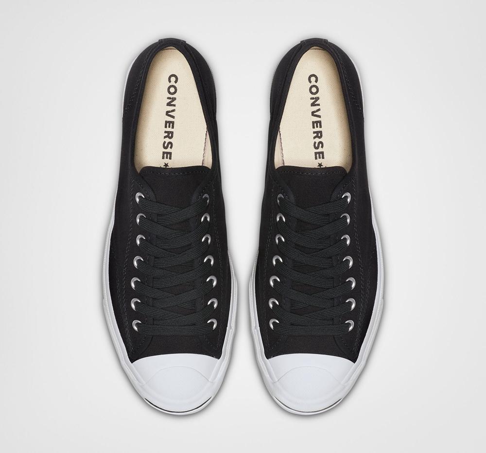 Pánské Nízké Converse Jack Purcell Platene Unisex Černé Bílé Černé | 672041QAL