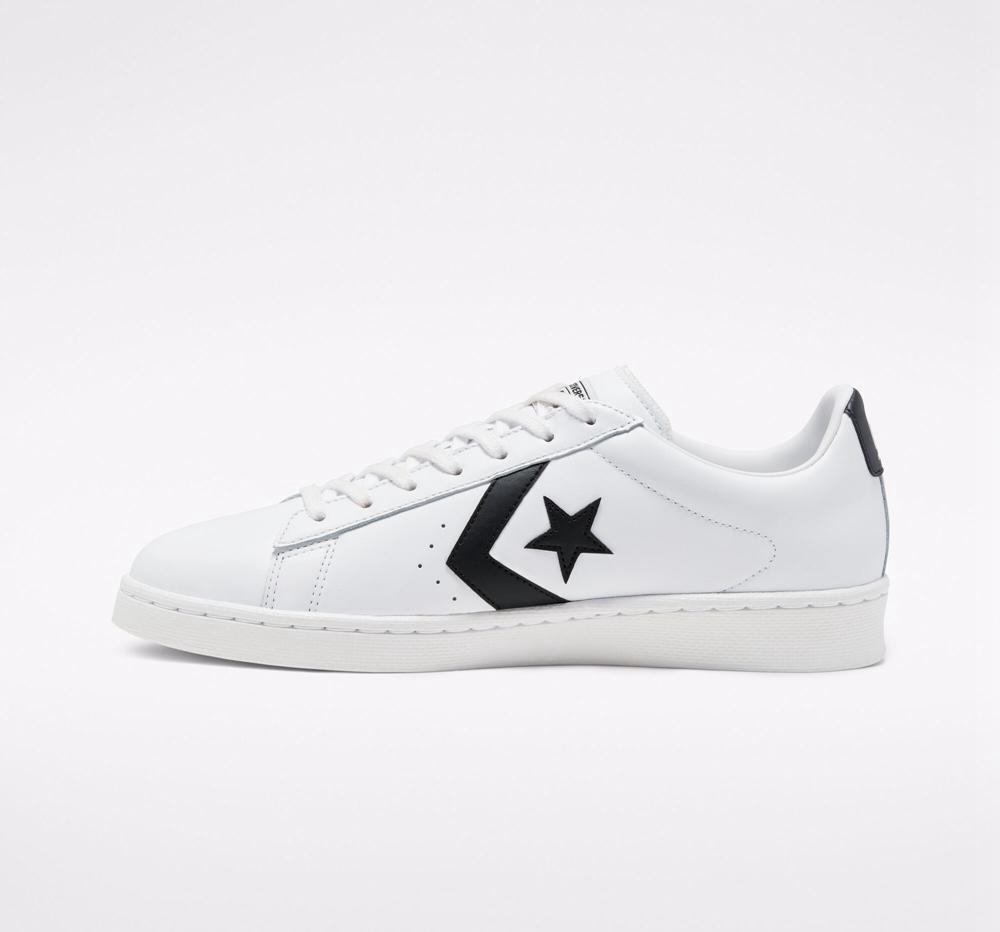 Pánské Nízké Converse Og Pro Læder Unisex Bílé Černé Bílé | 560124VGY