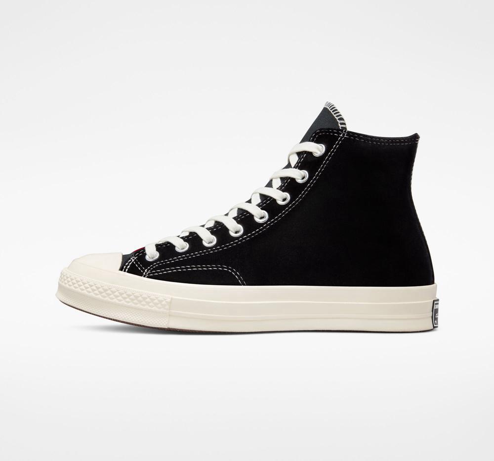 Pánské Vysoké Converse Chuck 70 Beyond Retro Velvet Unisex Černé Červené | 980651CQH