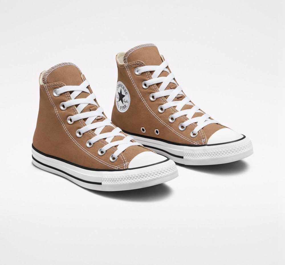 Pánské Vysoké Converse Chuck Taylor All Star Seasonal Color Unisex Hnědé Bílé Černé | 217580YMD