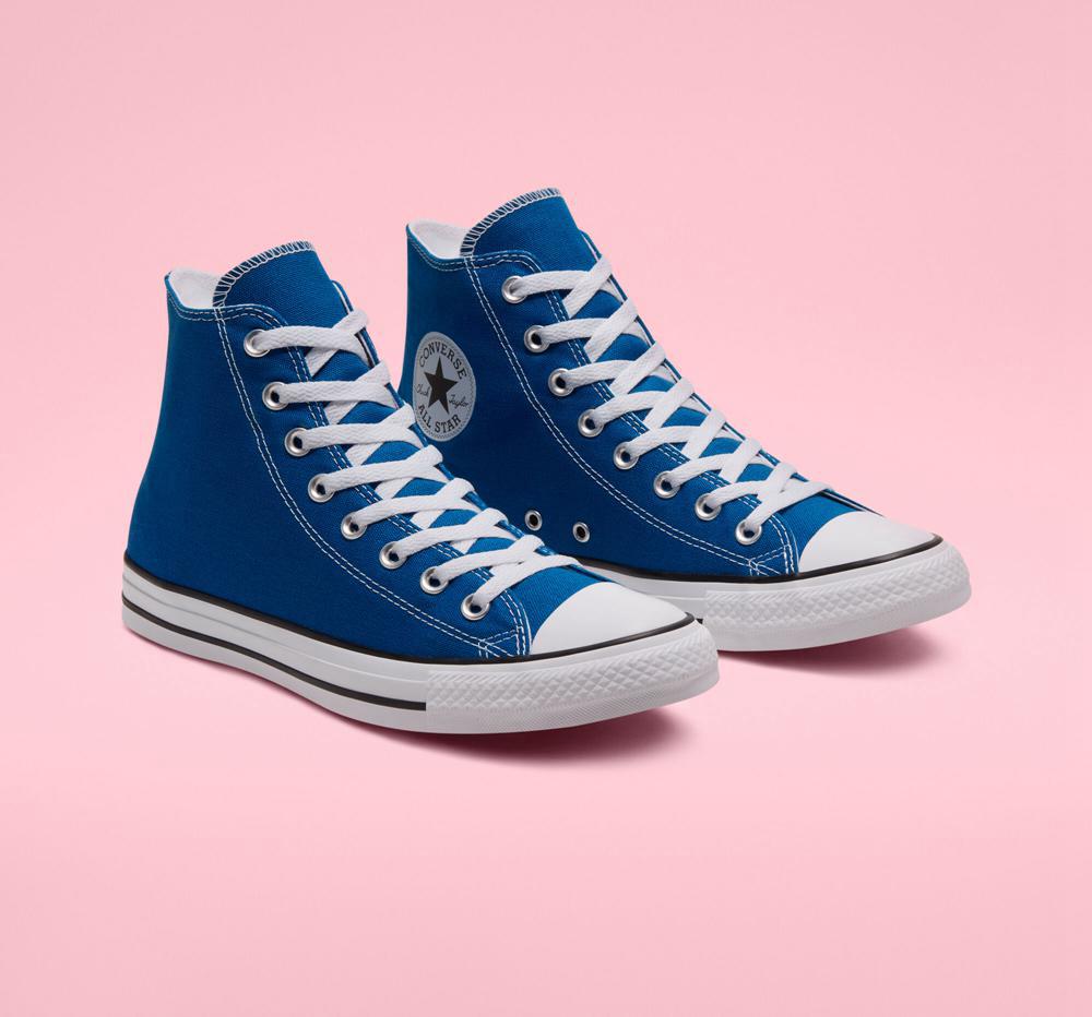 Pánské Vysoké Converse Chuck Taylor All Star Seasonal Color Unisex Blankyt Bílé Bílé | 460735LQP