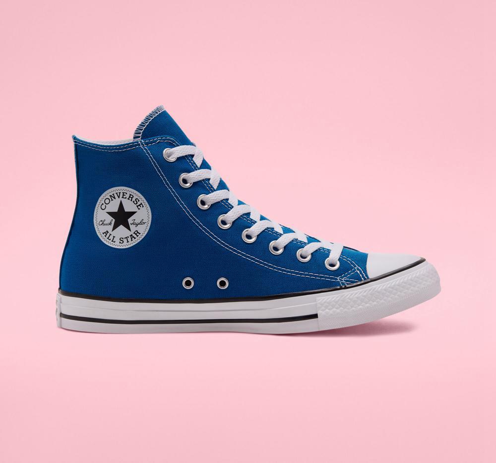 Pánské Vysoké Converse Chuck Taylor All Star Seasonal Color Unisex Blankyt Bílé Bílé | 460735LQP