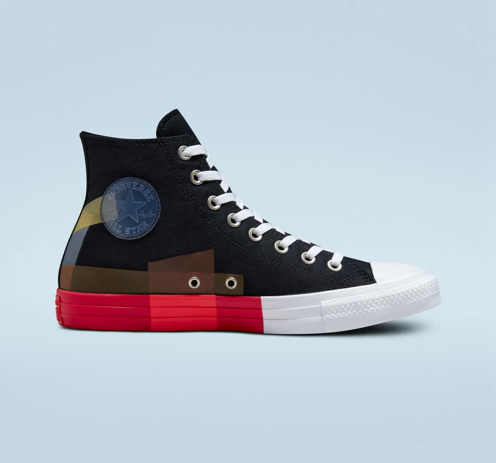 Pánské Vysoké Converse Chuck Taylor All Star Space Racer Unisex Černé Červené Bílé | 657932DWH