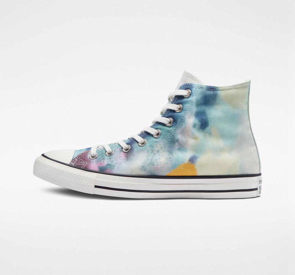 Pánské Vysoké Converse Chuck Taylor All Star Tie Dye Unisex Bílé Viacfarebný Černé | 741905HTO